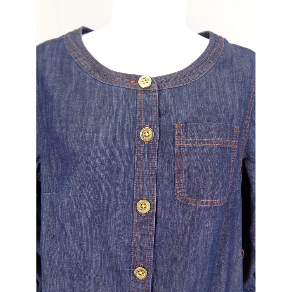 Talbots Petite Denim Utility Shirt Dress Size Medium Petite MP - Picture 5 of 11